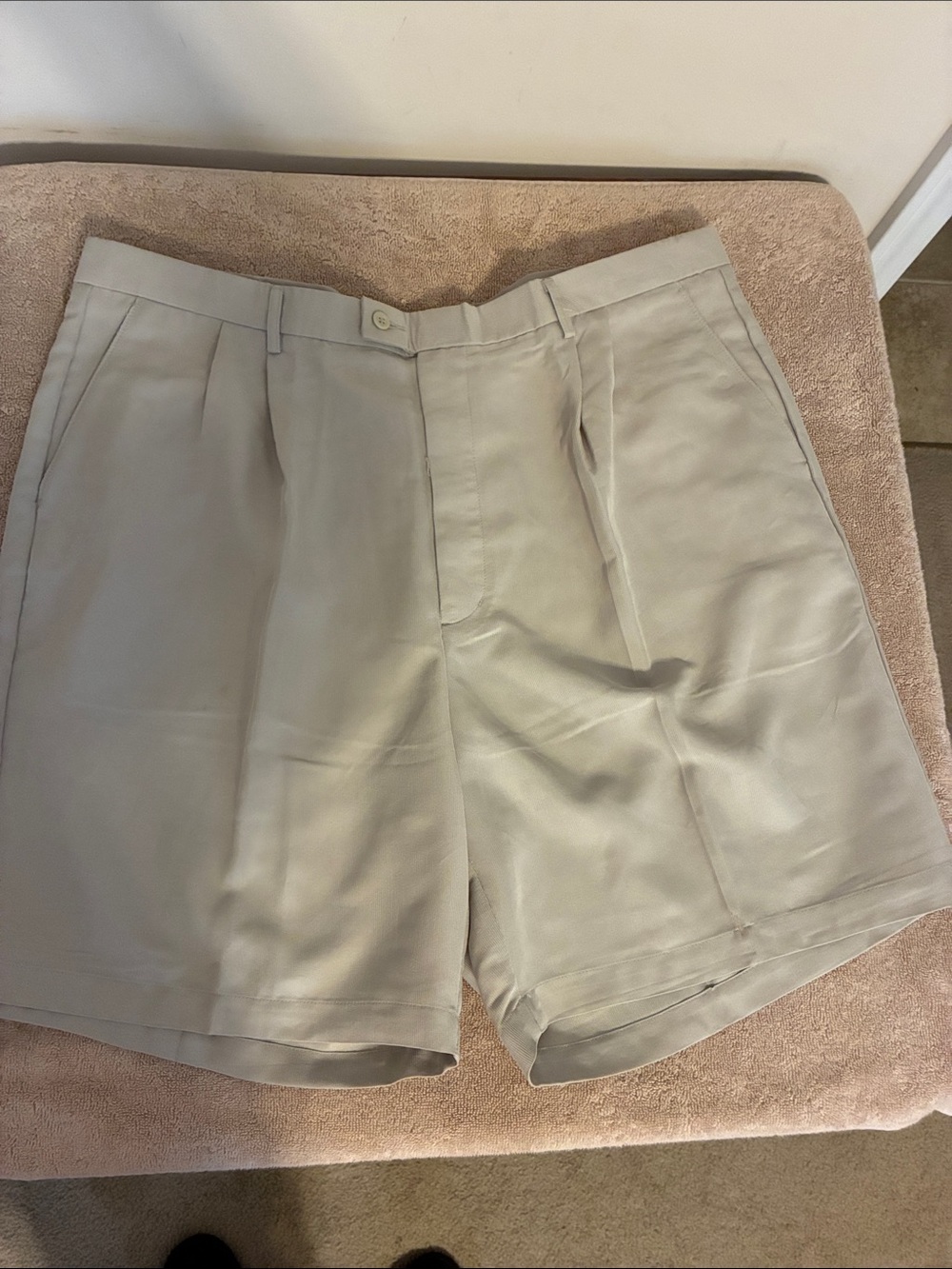 Haggar‎ Light Khaki Flat-Front Men's Shorts NWT size 44